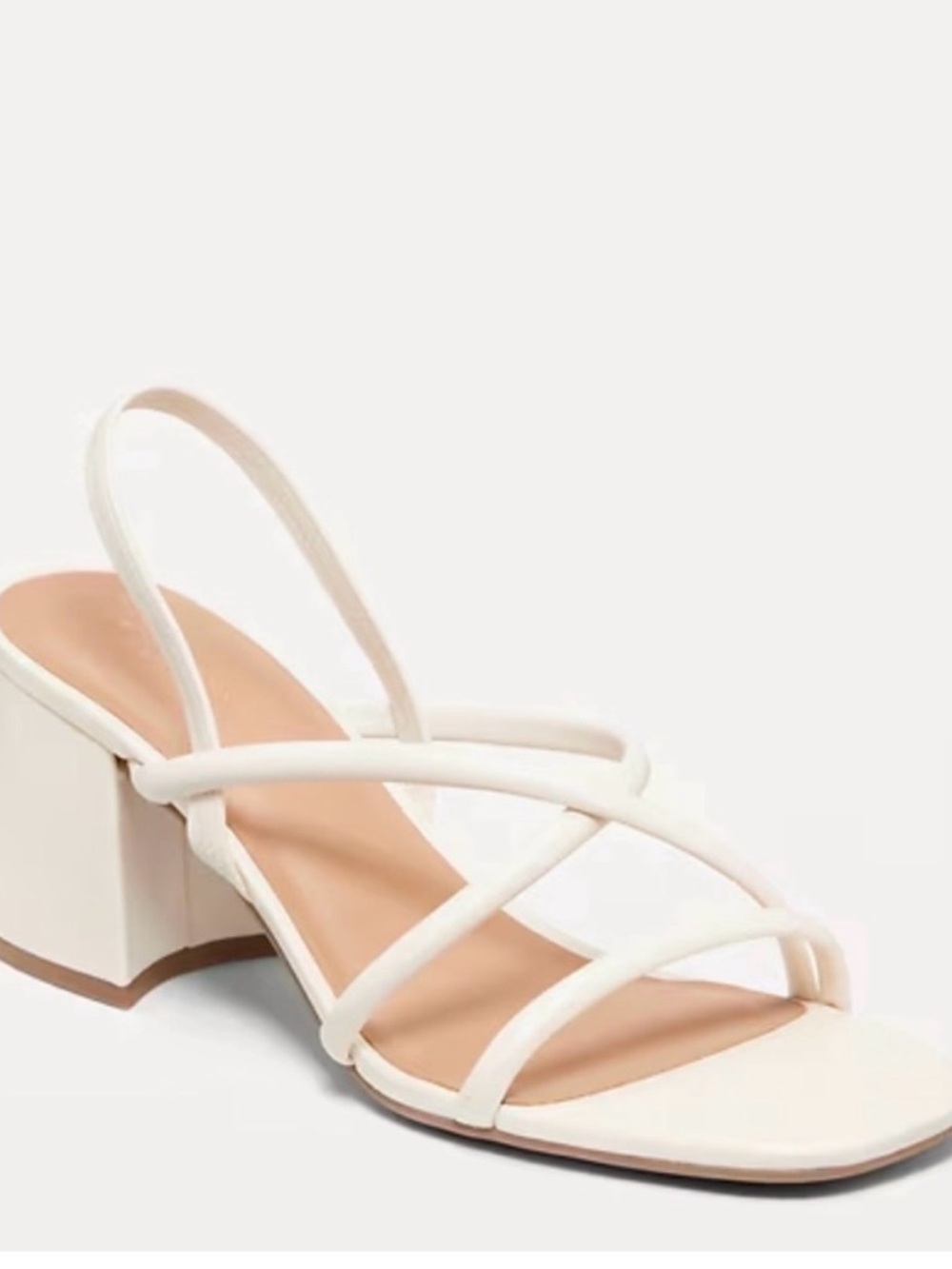 Old Navy Ivory Strappy Block Heel